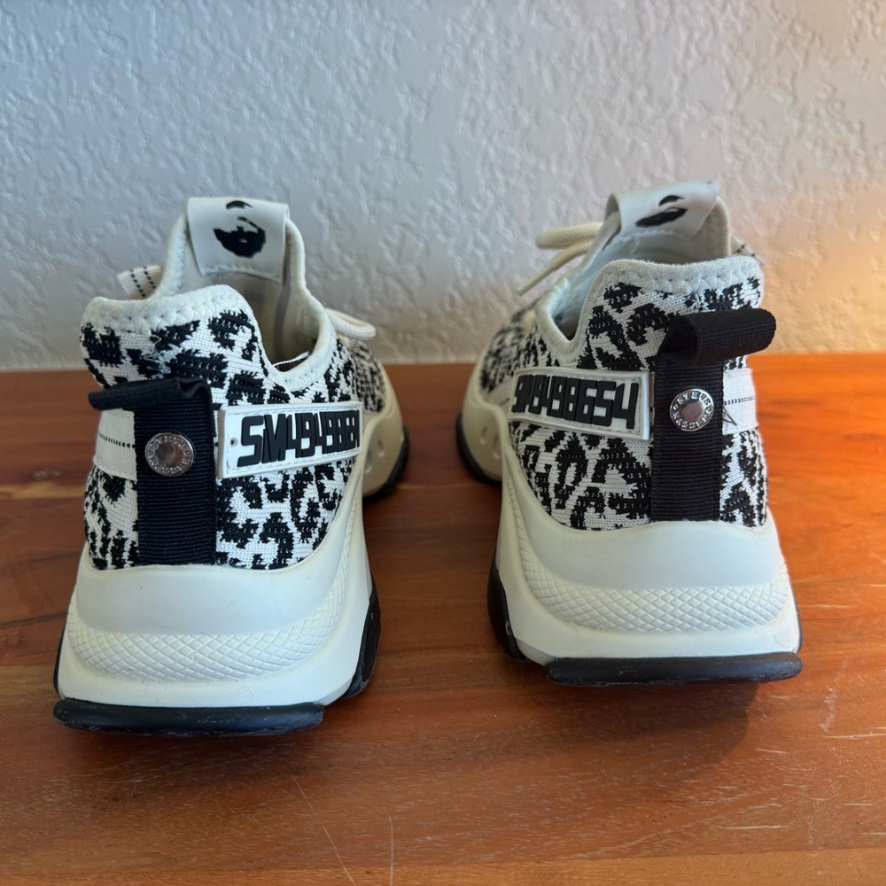 Steve Madden Black and White Knit Sneakers - Picture 5 of 7
